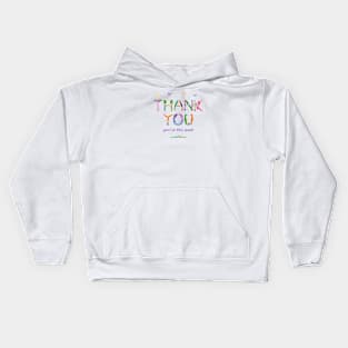 Thank you, you're the best - tropical word art Kids Hoodie